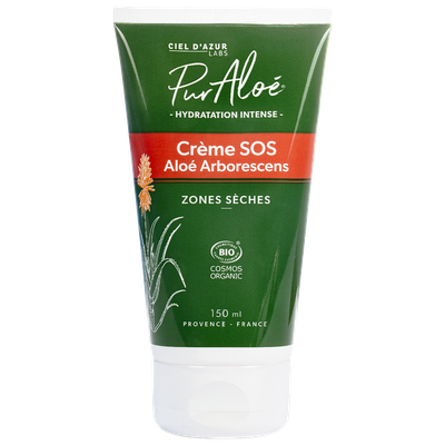 Crème SOS à l'Aloé Arborescens - Pur'Aloé - Hydratation Intense - Visage - Corps