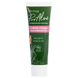 Crème visage à l'Aloé Arborescens - Pur'Aloé - Hydratation Intense - Visage