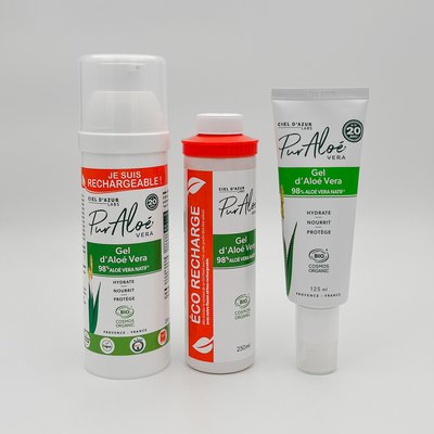 Gel externe - Aloé Vera 98% - Pur'Aloé - Vera - Visage - Cheveux - Corps