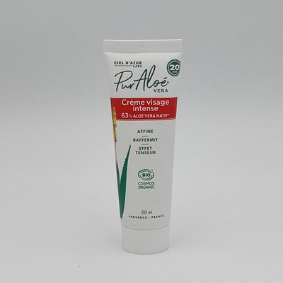 Crème Visage Intense - Aloé Vera 63% - Pur'Aloé - Vera - Visage
