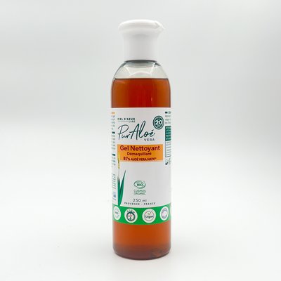 Gel Nettoyant Démaquillant - Aloé Vera 87% - Pur'Aloé - Vera - Visage