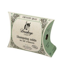 Shampoing solide pour Cheveux Gras - DONKEYS AND CO. - Visage - Cheveux - Corps