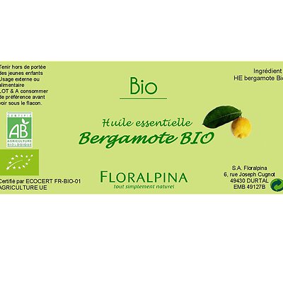 HE de Bergamote - Floralpina - Massage et détente