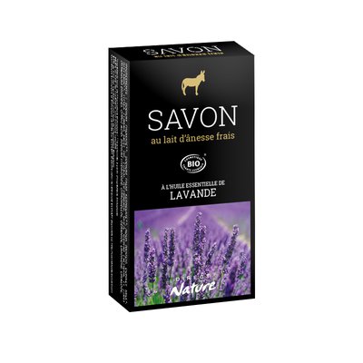 Savon au lait d'ânesse frais - Lavande - Direct Nature - Hygiène - Corps