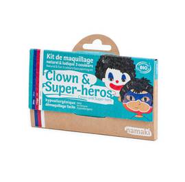 image produit Clown & Super-hero 3 colours face painting kit 