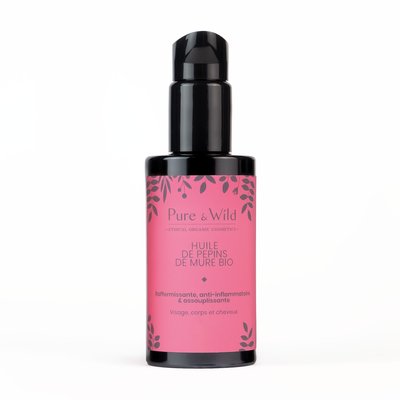 Huile de pépins de mure - Pure & Wild - Visage - Cheveux - Corps