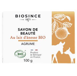 SAVON DE BEAUTE AU LAIT D'ÂNESSE AGRUMES - BIOSINCE 1975 - Hygiène