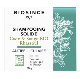 SHAMPOOING SOLIDE ANTIPELLICULAIRE CADE & SAUGE  - RHASSOUL - BIOSINCE 1975 - Cheveux