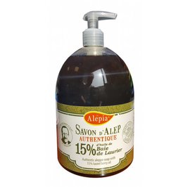 Savon Alep Liquide Authentique 15% - ALEPIA - Hygiène