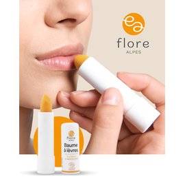 Baume à lèvres à l'huile d'argousier et à la cire d'abeille - FLORE ALPES - Visage
