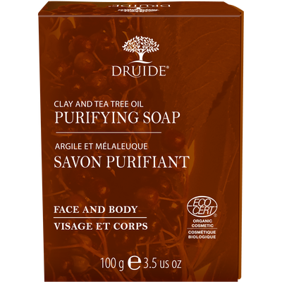 Savon Purifiant pour visage et corps (Argile et Mélaleuque) - DRUIDE - Visage - Hygiène - Corps