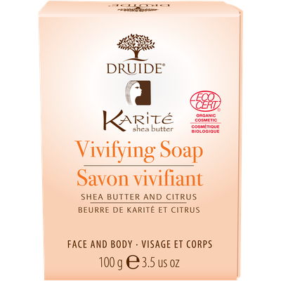 Savon Vivifiant pour visage et corps (Karité et citrus) - DRUIDE - Visage - Hygiène - Corps