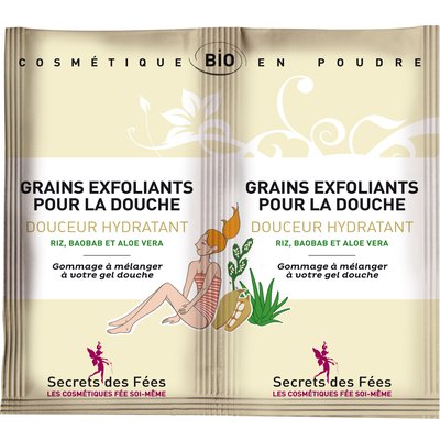 Exfoliating grains for showering Smoothness, moisturizing - Secrets des Fées - Body