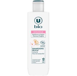 Shampooing douceur délicat aux extraits d'avoine et de fleur de cerisier U BIO - U BIO - Cheveux