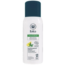 Déodorant spray U bio vivifiant citrus verveine - U BIO - Hygiène