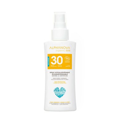 Travel size hypoallergenic sun spray SPF30 - ALPHANOVA SUN - Sun