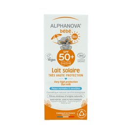 Crème solaire bébé hypoallergénique SPF 50+ - ALPHANOVA BEBE - Solaires