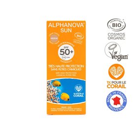 Crème solaire teintée medium SPF 50+ - ALPHANOVA SUN - Solaires