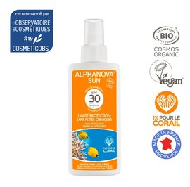 Crème solaire adultes haute protection SPF 30 - ALPHANOVA SUN - Solaires