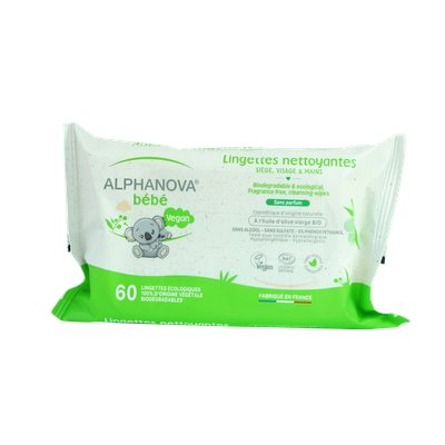 Lingettes bébé huile d'olive - ALPHANOVA BEBE - Bébé / Enfants